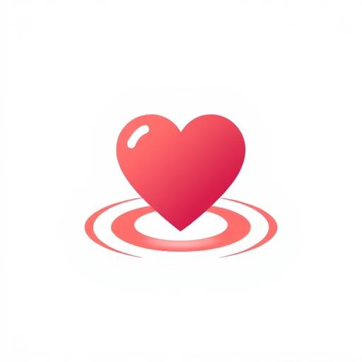 Stylized icon of a heart with a subtle ripple effect, representing emotional impact