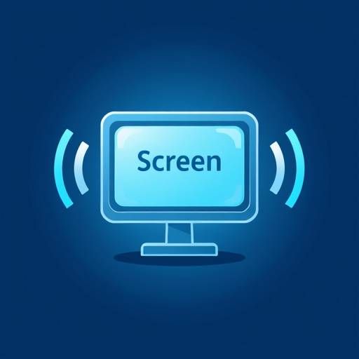 Stylized icon of a screen reader interface with text output and audio waves
